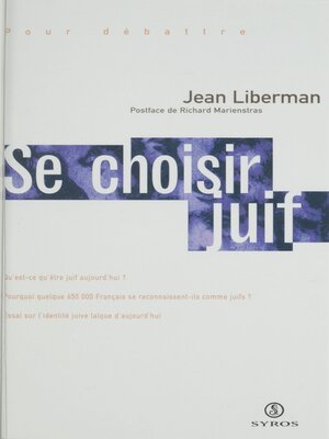 cover image of Se choisir juif